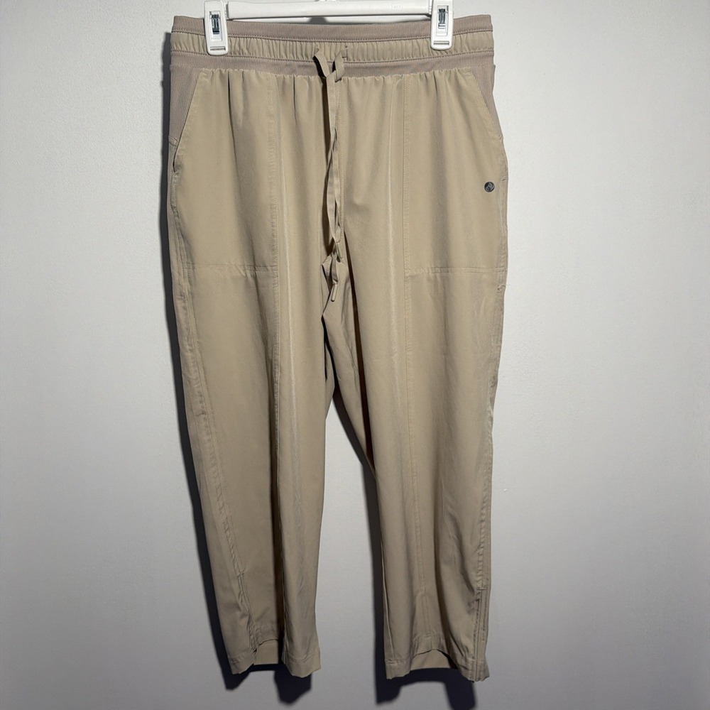 Apana Women's Beige Cargo Jogger Casual Stretch Pants Size Medium